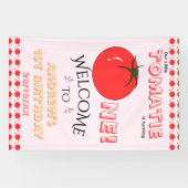 Leuke Tomaat 1e Verjaardag Welkom Spandoek (Horizontaal)