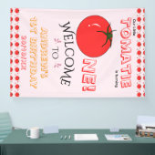 Leuke Tomaat 1e Verjaardag Welkom Spandoek (Beurs)