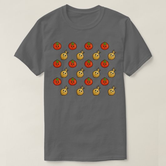 Leuke tomaat en uien t-shirt (Design voorkant)