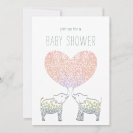 Leuke Tons van LIEFDE Olifant Hart BABY SHOWER Kaart