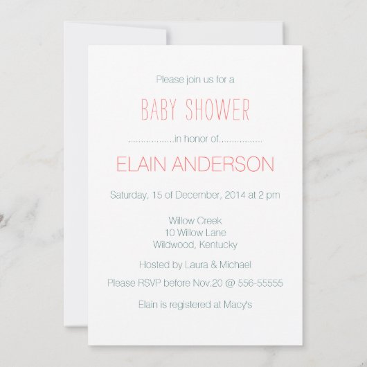 Leuke Tons van LIEFDE Olifant Hart BABY SHOWER Kaart (Achterkant)