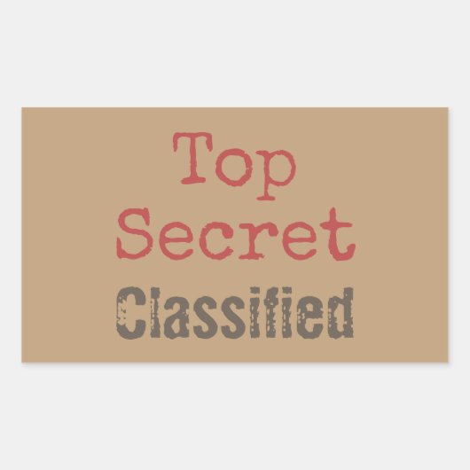 Leuke Top Secret Gift Stickers (Voorkant)