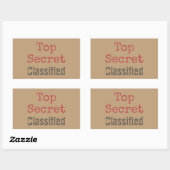 Leuke topgeheime cadeaustickers rechthoekige sticker (Vel)