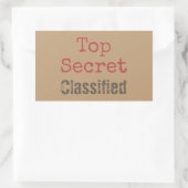 Leuke topgeheime cadeaustickers rechthoekige sticker (Tas)