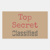 Leuke topgeheime cadeaustickers rechthoekige sticker (Voorkant)