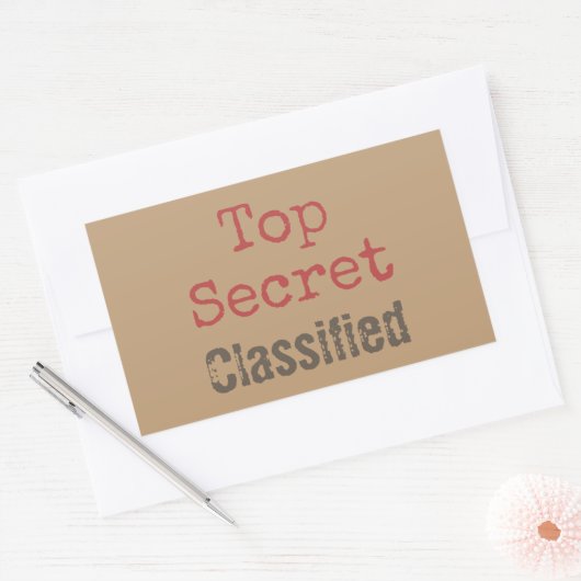 Leuke topgeheime cadeaustickers rechthoekige sticker (Envelop)
