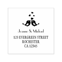 Leuke Tortelduifjes aangepaste bruiloft selfinking Zelfinktende Stempel