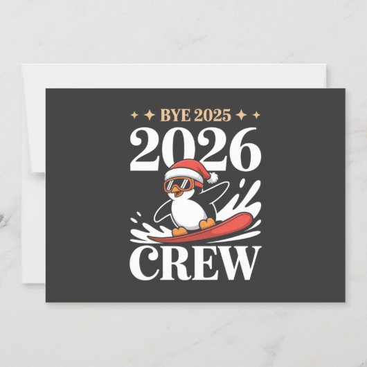 Leuke Tot ziens 2025 2026 Crew Nieuwjaar Vrienden Magnetische Uitnodiging (Voorkant)