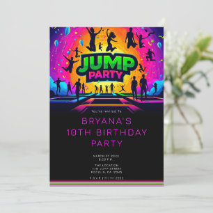 Leuke Trampoline SPRING Feest Verjaardag Kaart