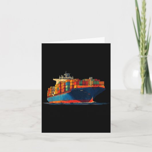 Leuke transportschip Zoek voor Container liefhebbe Kaart (Voorkant)