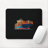 Leuke transportschip Zoek voor Container liefhebbe Muismat (Met muis)