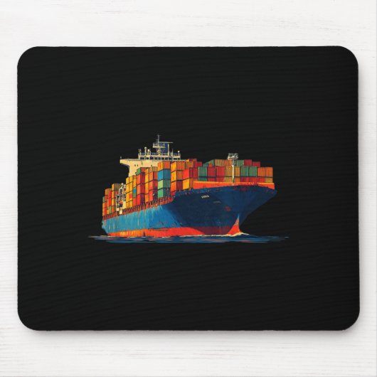 Leuke transportschip Zoek voor Container liefhebbe Muismat (Voorkant)