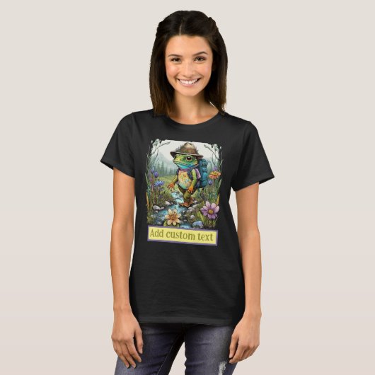 Leuke Traveller kikker hippie bos, Toad Lovers T-shirt (Voorkant volledig)