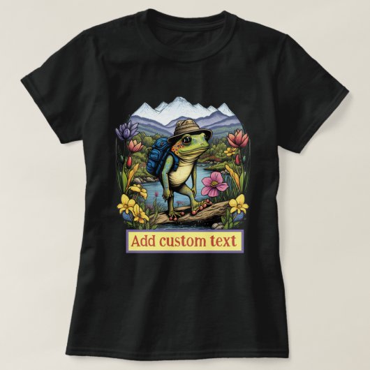 Leuke Traveller kikker hippie bos, Toad Lovers T-shirt (Design voorkant)
