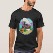 Leuke Treinlocomotief Model Railroad T Shirt (Voorkant)