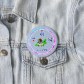 Leuke trendsettende pret ronde button 7,6 cm (In situ)