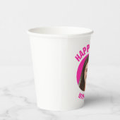 Leuke Trendy 21e verjaardag AANGEPASTE TEKST Foto Papieren Bekers (Rechts)