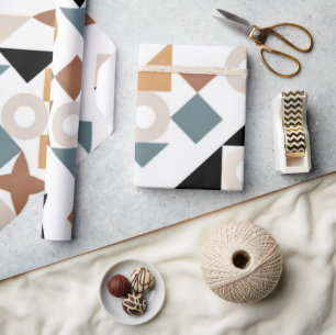Leuke trendy Bauhaus geometrische XOXO Cadeaupapier