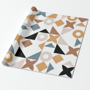 Leuke trendy Bauhaus geometrische XOXO Cadeaupapier