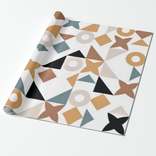 Leuke trendy Bauhaus geometrische XOXO Cadeaupapier (Uitgerold)