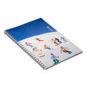 Leuke Trendy Kerst Winter Reizen Feestdagen Ski Notitieboek (Rechterzijde)