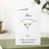 Leuke trendy Martini word jij mijn bruidsmeisje Ka