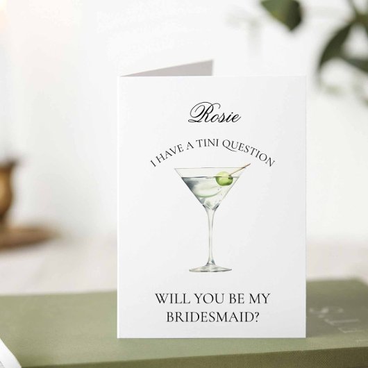 Leuke trendy Martini word jij mijn bruidsmeisje Ka