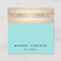 Leuke Trendy Sequin en Gouden Strepen Turquoise