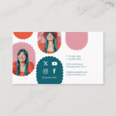 Leuke & trendy Social Media Girly Fotolijsten Visitekaartje (Achterkant)