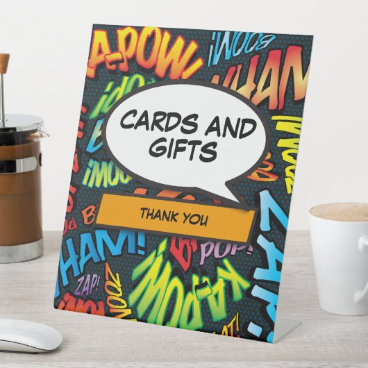 Leuke trendy stripboek Kaarten en geschenken Reclamebord Met Voetstuk (Insitu)