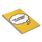 Leuke trendy tekst spraakballon notitieboek (Rechterzijde)