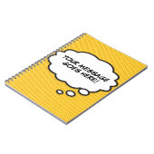 Leuke trendy tekst spraakballon notitieboek (Linkerzijde)