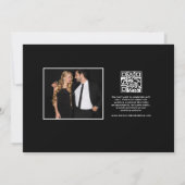 Leuke trendy zwart wit twee foto save the date (Achterkant)