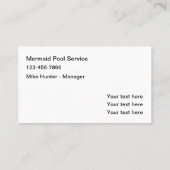 Leuke trendy zwembadservice visitekaartje (Achterkant)