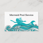 Leuke trendy zwembadservice visitekaartje (Voorkant)