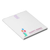 Leuke Trex met Party Pet en Balloons Party Planner Notitieblok (Schuin)