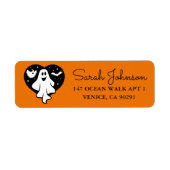 Leuke Trick or treat Halloween pompoen label (Voorkant)