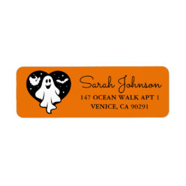 Leuke Trick or treat Halloween pompoen label