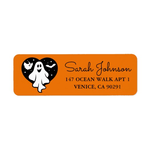 Leuke Trick or treat Halloween pompoen label (Voorkant)