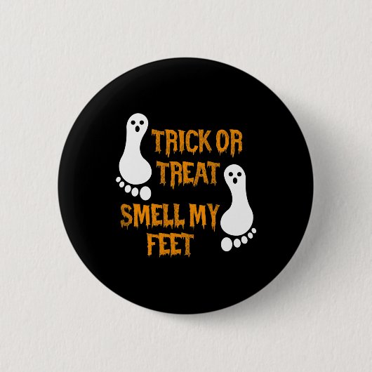 Leuke Trick or treat ruik mijn Feet Halloween Ronde Button 5,7 Cm (Voorkant)