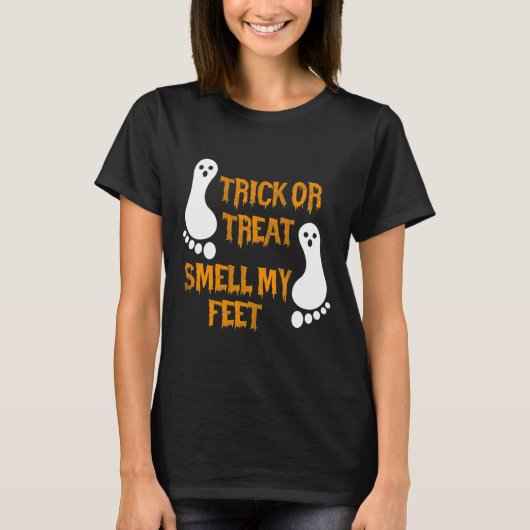 Leuke Trick or treat Ruik Mijn Voeten Halloween T-shirt (Voorkant)