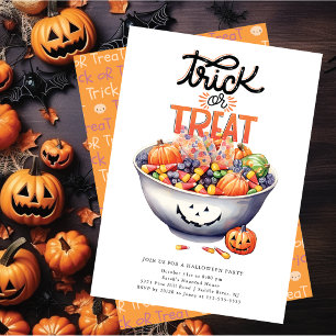 Leuke Trick or treat Snoep Halloween Kaart