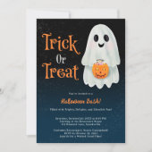 Leuke Trick or treat spook pompoen Halloween feest Kaart (Voorkant)