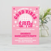 Leuke Trillingen Hippie Roze Meisjes Uitgaans Nach Kaart (Staand voorkant)