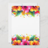 Leuke Tropische Aloha Afstuderen Pool Party Kaart (Achterkant)