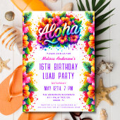 Leuke Tropische Aloha Verjaardag Luau Party Kaart