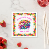 Leuke Tropische Aloha Verjaardags Luau Feestje Servet (Insitu)