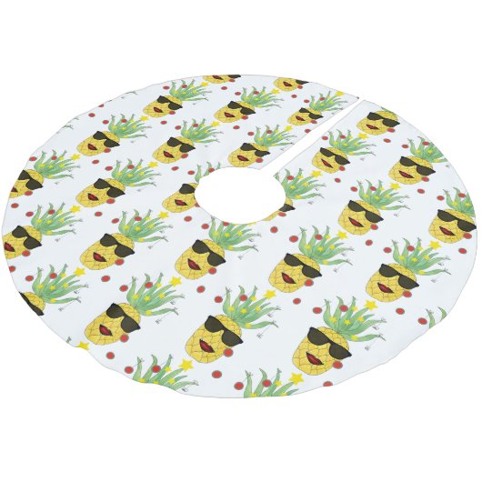 Leuke tropische ananas kerstboom rok (Gekanteld)