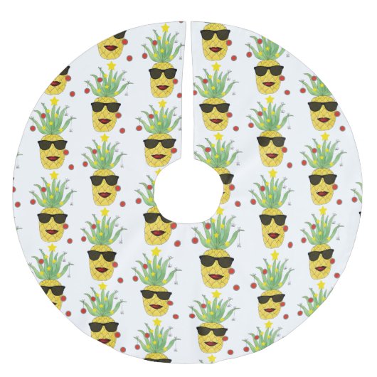Leuke tropische ananas kerstboom rok (Voorkant)
