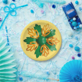 Leuke Tropische Bloem Bloemrijke Lente Zomer Verja Papieren Bordje (Feest)